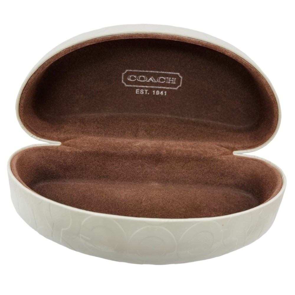 COACH Eyeglasses or Sunglasses Hard Clam Shell Case Embossed with C